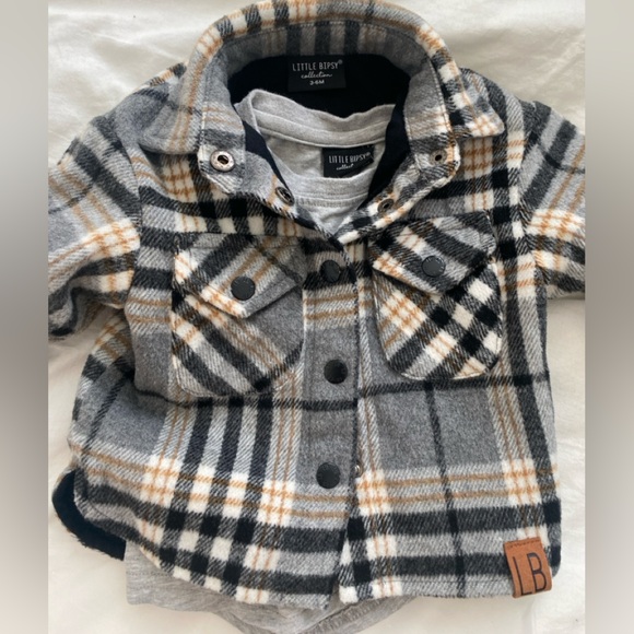 Baby flannel Jacket - soft and lined - Picture 3 of 5